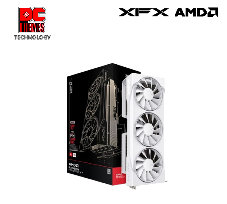 XFX Swift AMD Radeon RX 9070XT White Triple Fan Gaming Edition